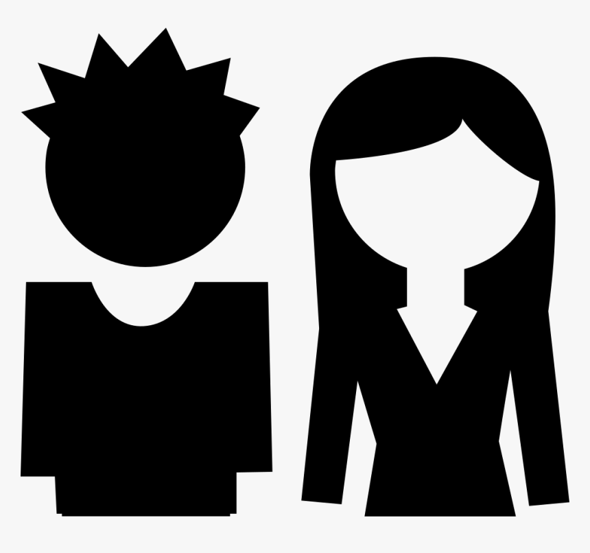 Students Couple Of A Boy And A Girl - Girl Boy Icon Png, Transparent Png, Free Download