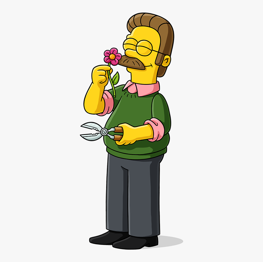 Thomas Dafoe Studios The Simpsons Characters Png Pack - Ned Flanders No Background, Transparent Png, Free Download