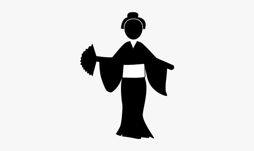 Japanese Woman Silhouette Png, Transparent Png, Free Download