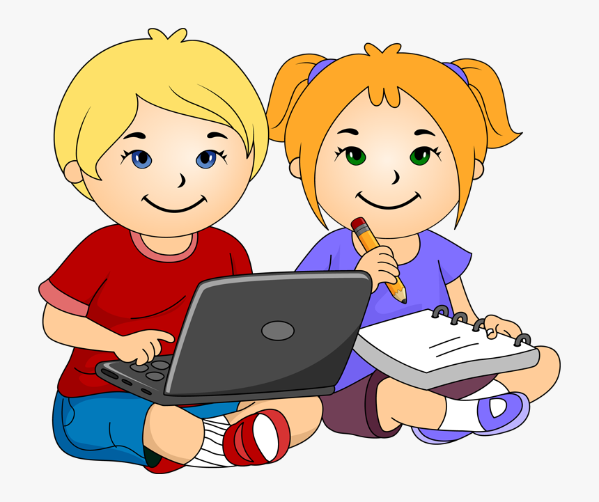 Clipart Boy And Girl - Boy And Girl Working Clipart, HD Png Download, Free Download