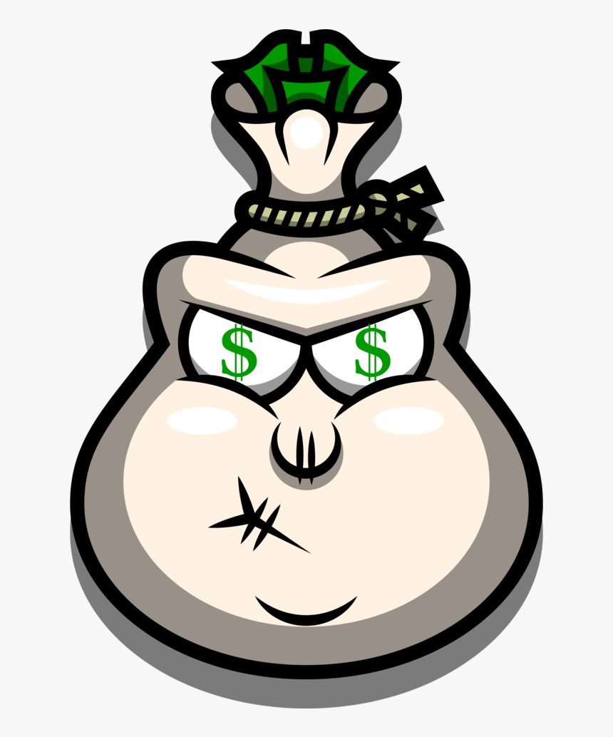 Cartoon Money Bag Png - Cartoon Money Bag Drawing, Transparent Png, Free Download
