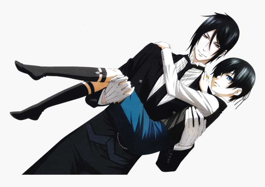 Black Butler Sebastian Carrying Ciel, HD Png Download, Free Download