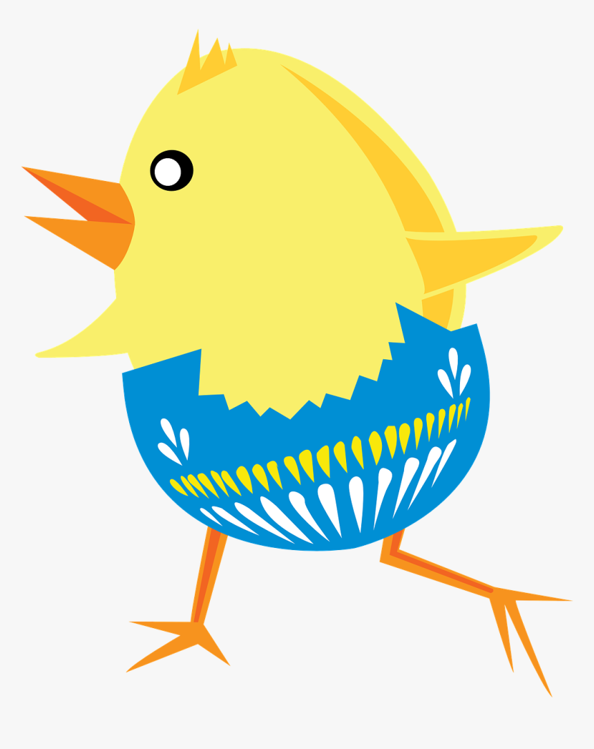 Chick, Eggshell, Easter, Chicken, Egg, Animal, Bird - Easter Egg Clip Art, HD Png Download, Free Download