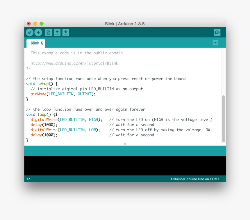 File - Arduino Ide - Blink - Arduino Ide Mac Os, HD Png Download, Free Download