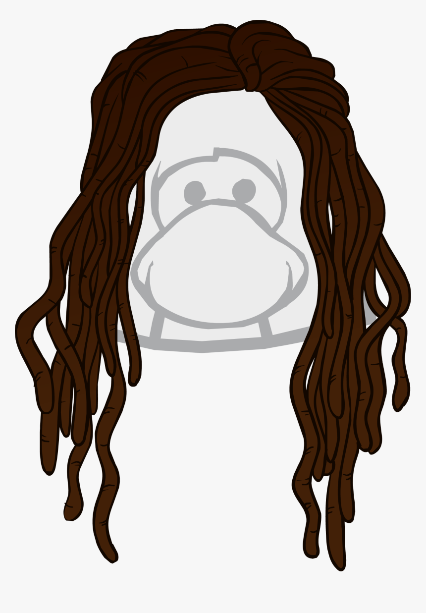 Clip Art Dreadlocks Wig Png - Side Ponytail Png, Transparent Png, Free Download