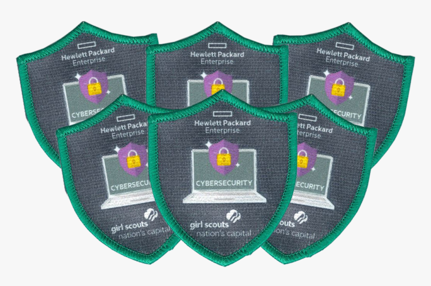 Multi Hpe Patches - Girl Scouts Cybersecurity Badge, HD Png Download, Free Download