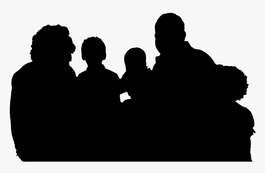 Clipart Tv Silhouette - Family Silhouette Watching Tv, HD Png Download, Free Download