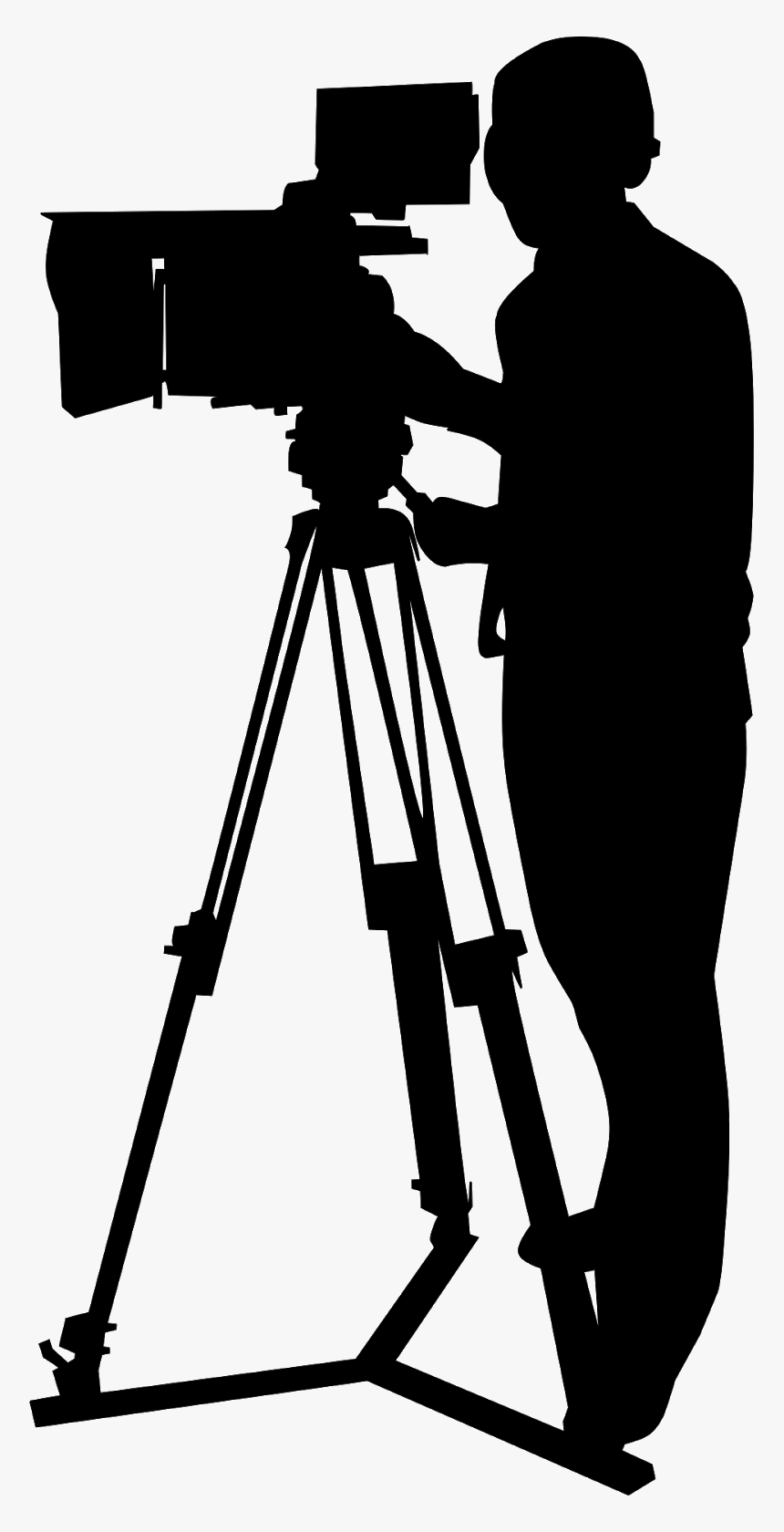 Cameraman, Broadcast, Silhouette, Broadcasting, Camera, - Tv Studio Silhouette, HD Png Download, Free Download