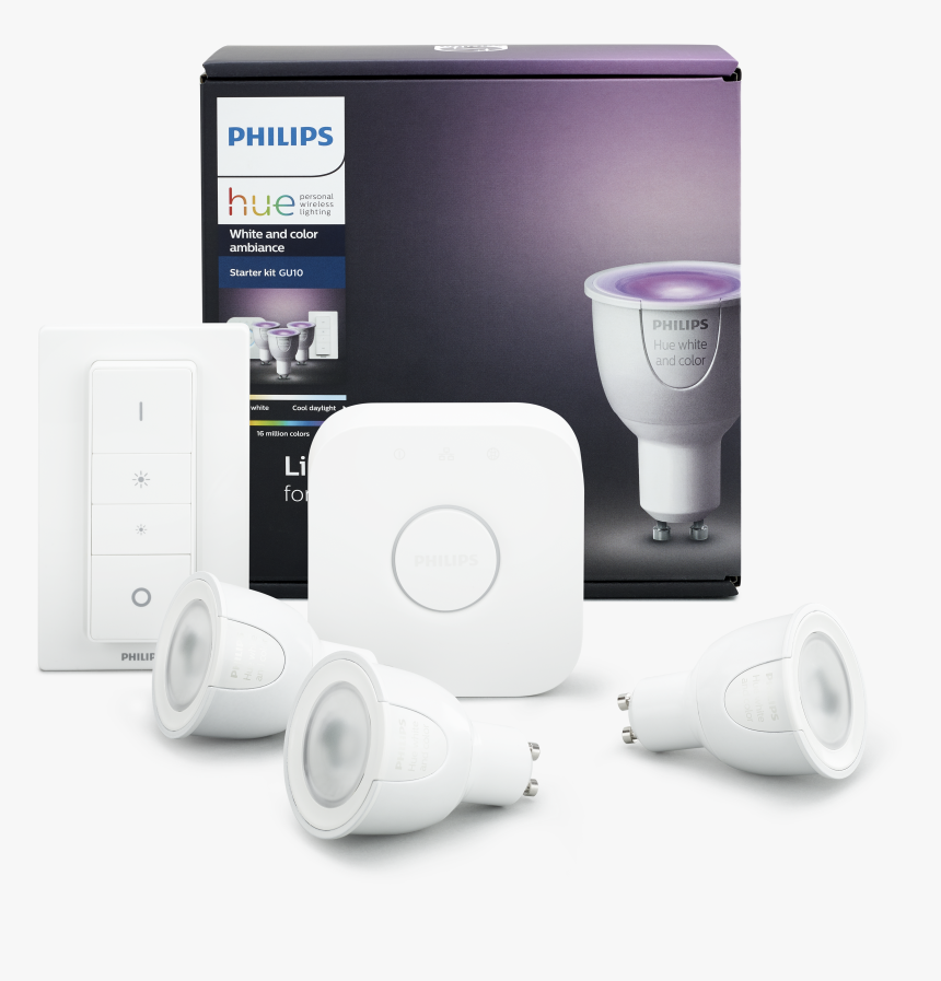 Philips Hue White And Color Gu10 Starterset, HD Png Download, Free Download