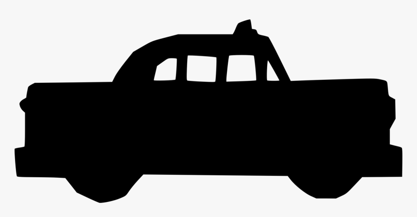 Silhouette,monochrome Photography,black - Taxi Cab Silhouette, HD Png Download, Free Download