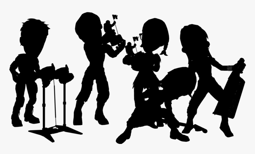 Saxophone Silhouette Png -rock Band Silhouette - Rock Roll Clipart Hd Png, Transparent Png, Free Download
