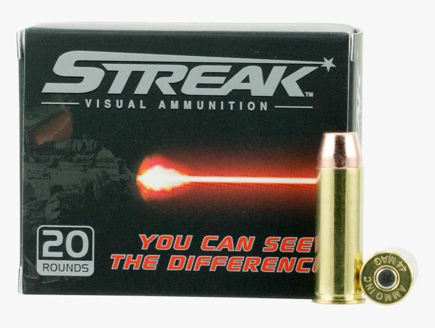 44 Mag Ammunition Streak 44240tmc-strk 240 Grain Tracer - Bullet, HD Png Download, Free Download