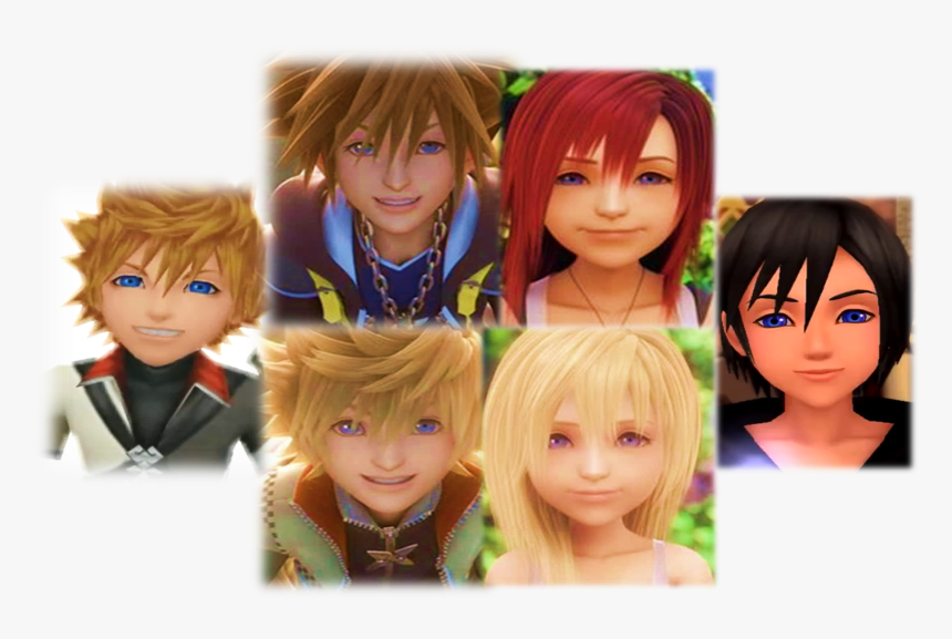 Kingdom Hearts Sora Kairi Roxas Namine Xion And Ventus - Sora Ventus Roxas Xion, HD Png Download, Free Download