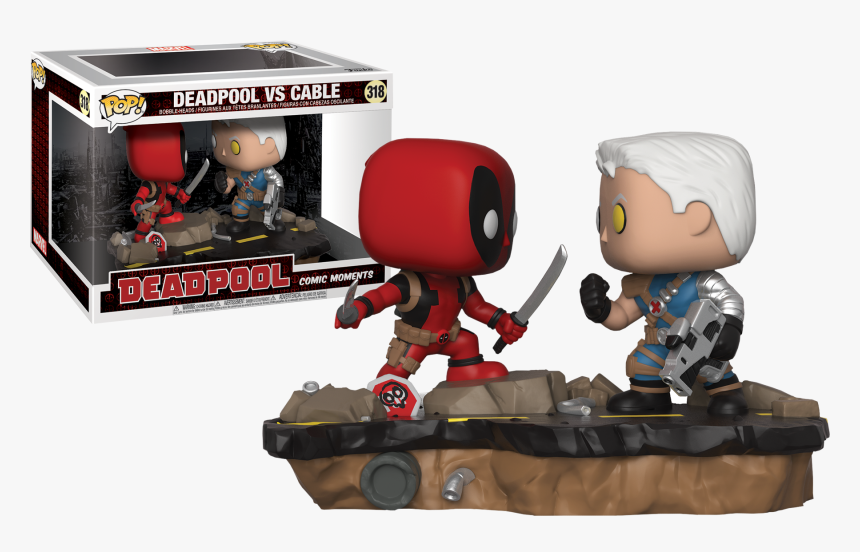 Deadpool Vs Cable Comic Moments Pop Vinyl Figure 2-pack - Funko Pop Deadpool Vs Cable, HD Png Download, Free Download