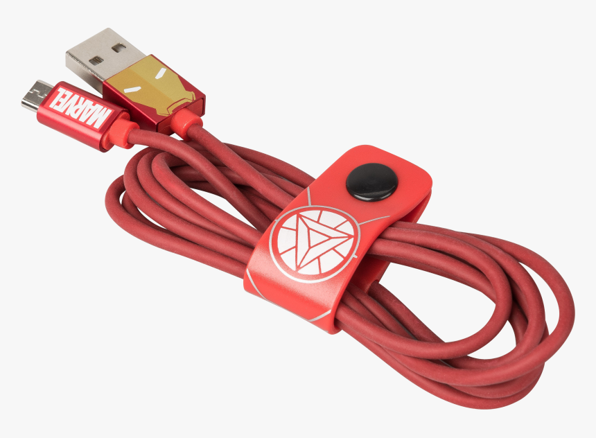 Marvel Iron Man Micro Usb Cable 120cm Image - Marvel Usb Cable, HD Png Download, Free Download