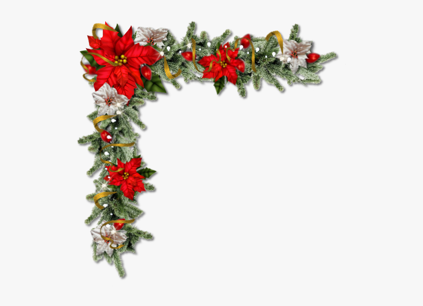 Corner Christmas Design Png, Transparent Png, Free Download