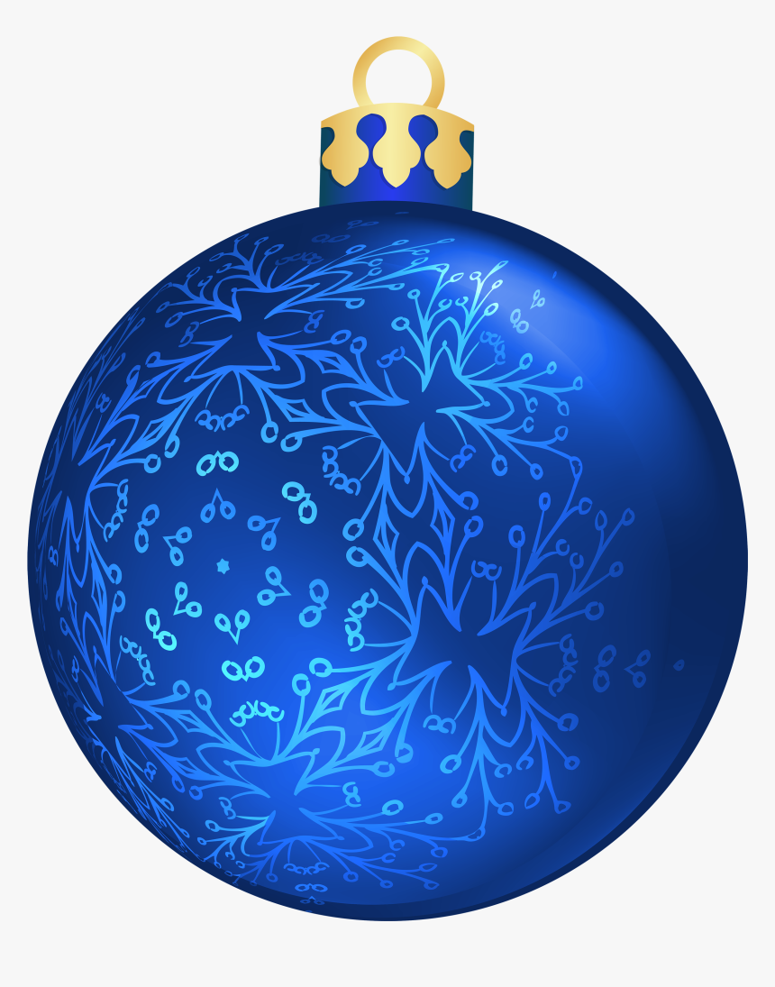 Blue Christmas Ball Png Clipart - Blue Christmas Ball Png, Transparent Png, Free Download