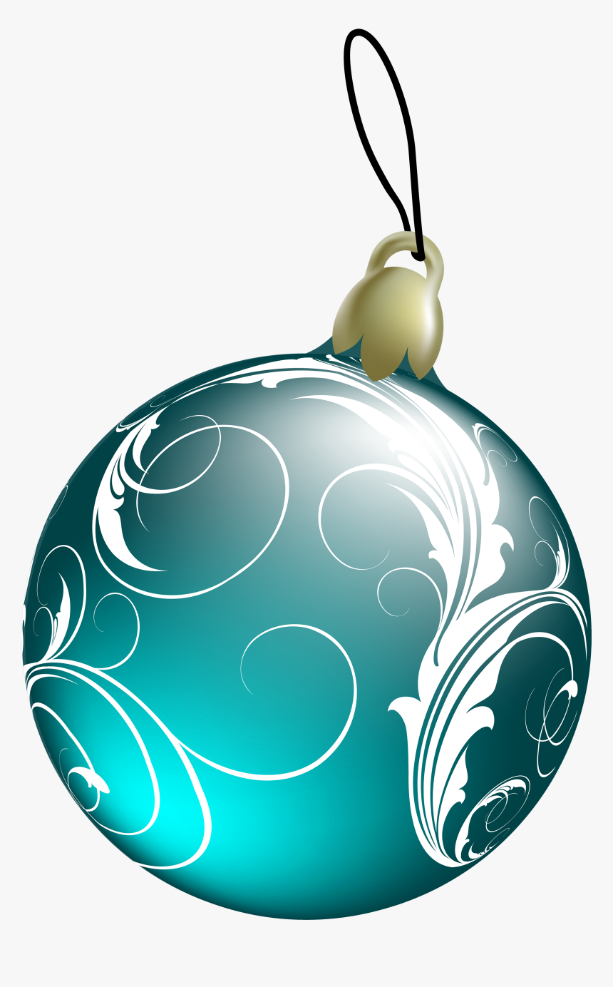 Beautiful Blue Christmas Ball Png Clipart - Transparent Background Christmas Ornament Clipart Png, Png Download, Free Download