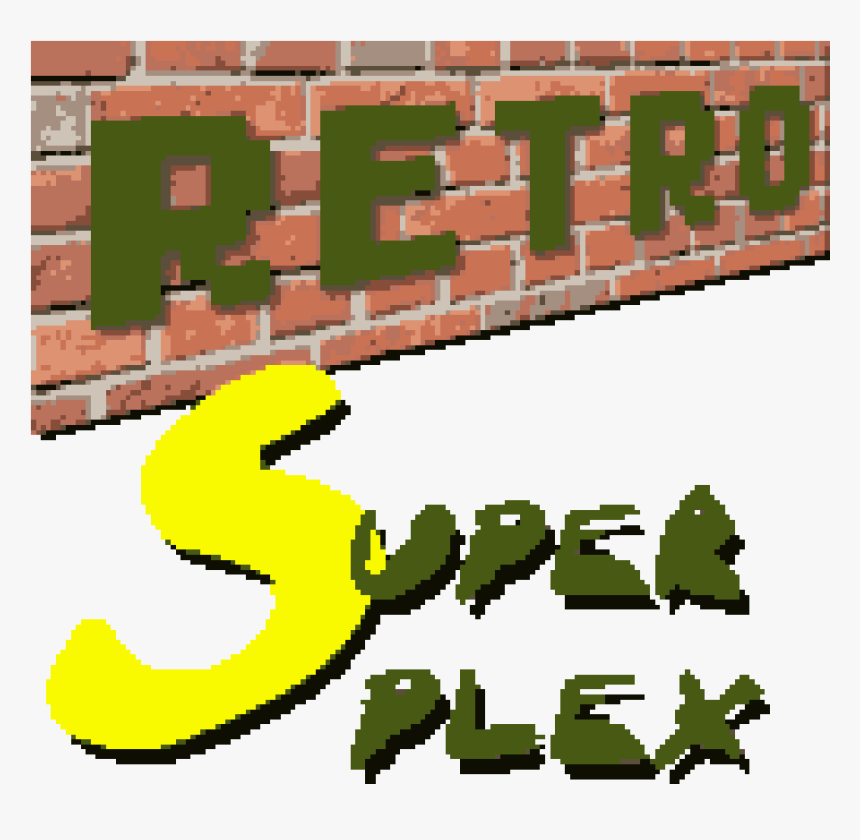 Retro Superplex Logo3 Pixel Medium - Brickwork, HD Png Download, Free Download