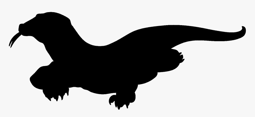 Squid - Silhouette - Komodo Dragon Silhouette Transparent, HD Png Download, Free Download