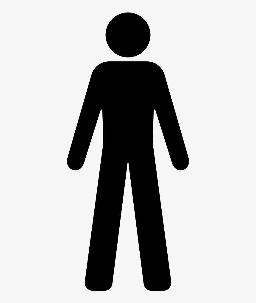 Male Symbol Silhouette - Male Symbol Clipart Black And White, HD Png Download, Free Download