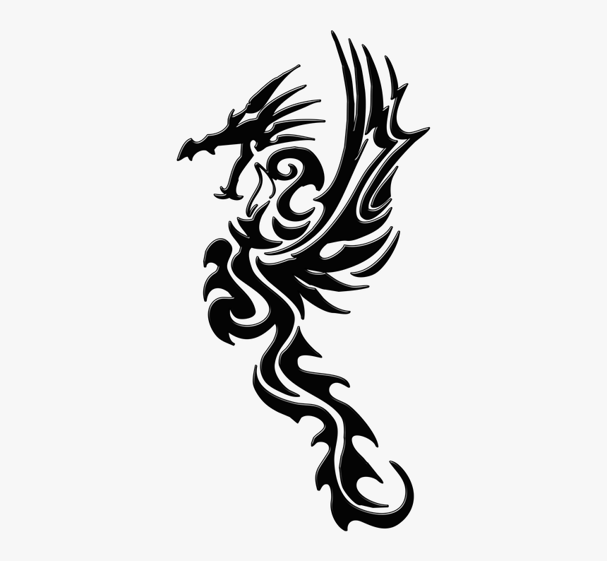 Dragon, Monster, Mythical Creature, Myth, Silhouette - Monster Dragon, HD Png Download, Free Download