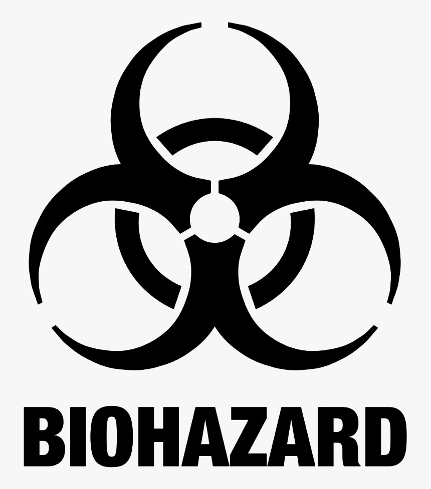 Biohazard Transparent Image - Biohazard Symbol Black And White, HD Png Download, Free Download