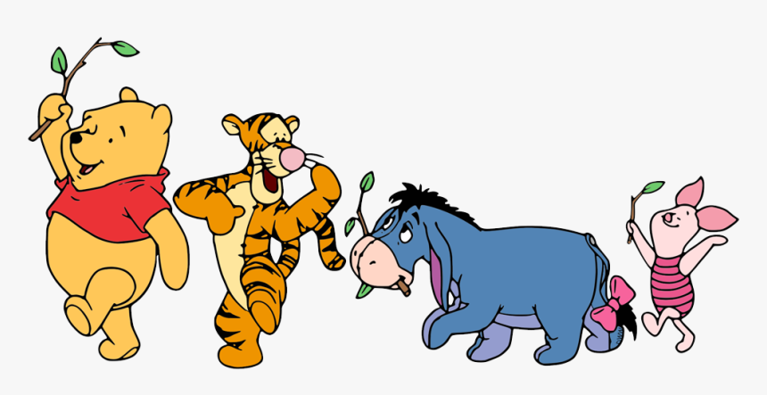 Transparent Eeyore Png - Pooh Bear Piglet Tigger And Eeyore, Png Download, Free Download