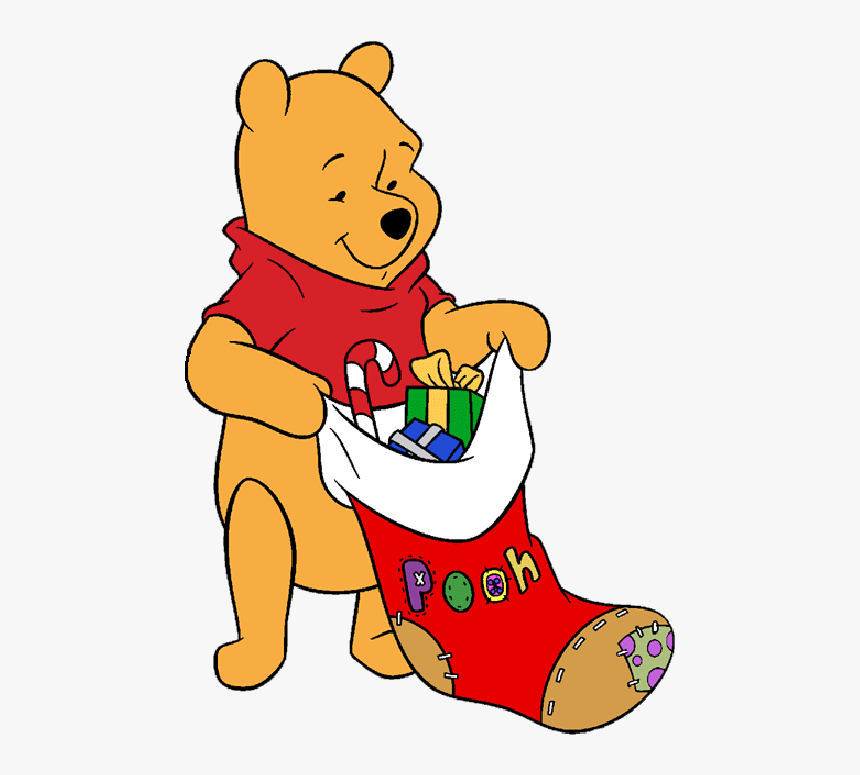 Christmas Winnie The Pooh Stocking Picture - Disney's Winnie The Pooh Christmas, HD Png Download, Free Download