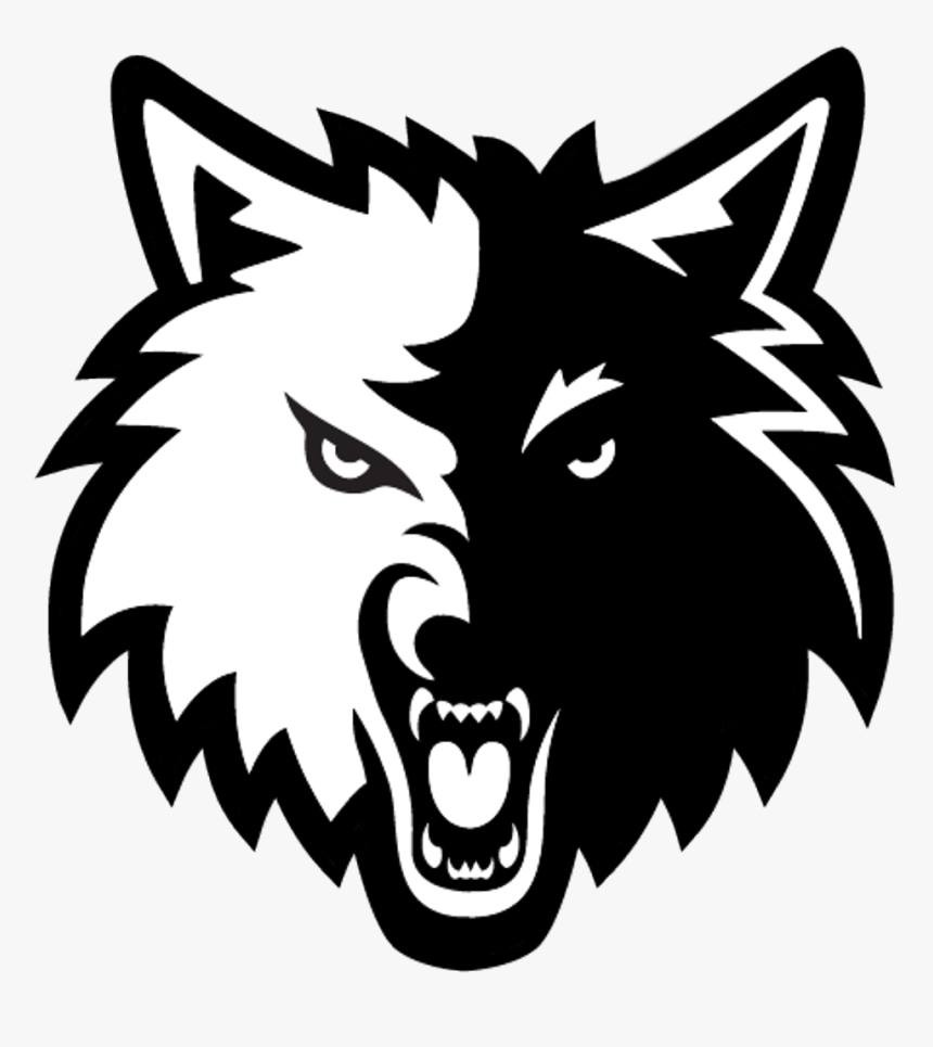 Wolves Transparent Gaming - Wolf Logo Black And White, HD Png Download, Free Download