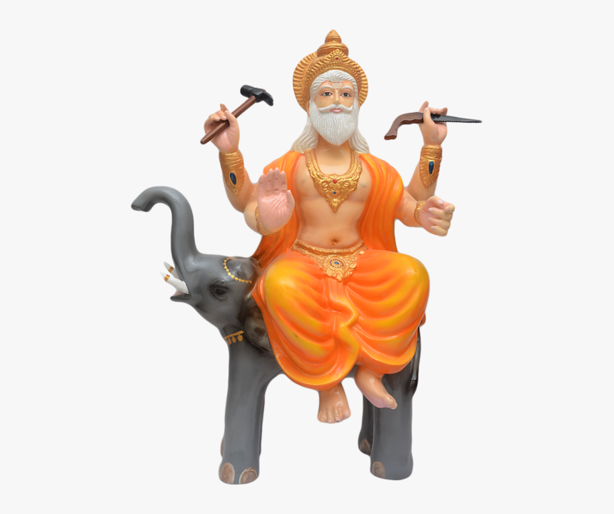 Lord Vishwakarma Ji Fibre Statue - Vishwakarma Murti For Sale, HD Png Download, Free Download