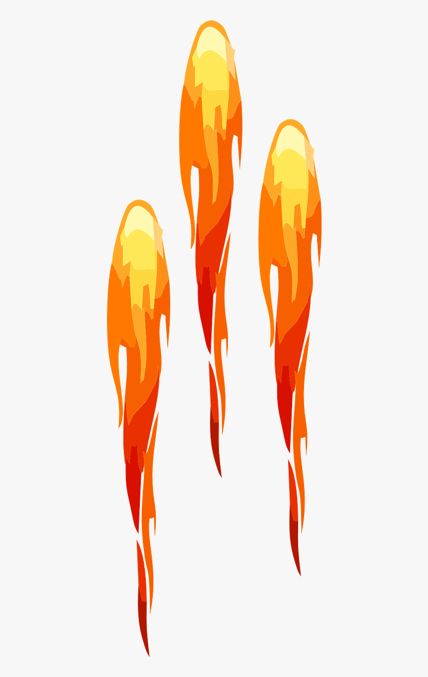 Rocket Clipart Rocket Fire - Rocket Flames Clipart, HD Png Download, Free Download