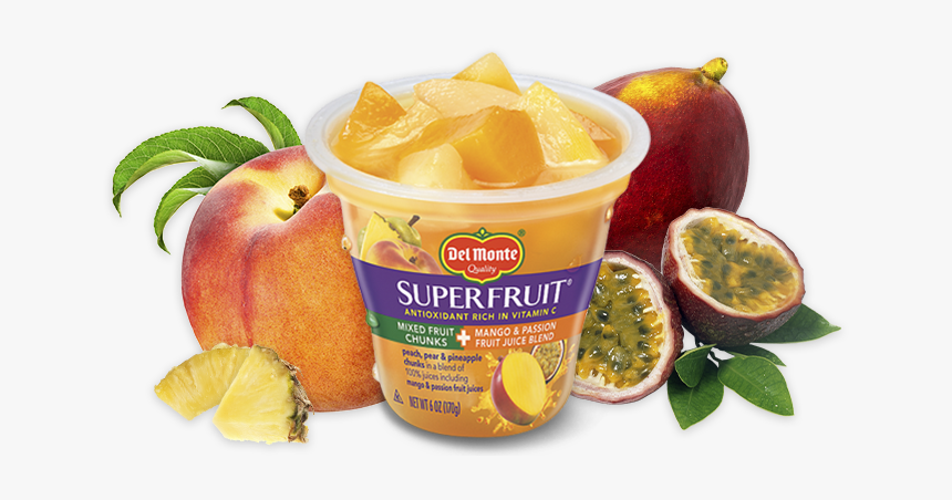Superfruit® Mixed Fruit Chunks In Mango & Passion Fruit - Natural Foods, HD Png Download, Free Download