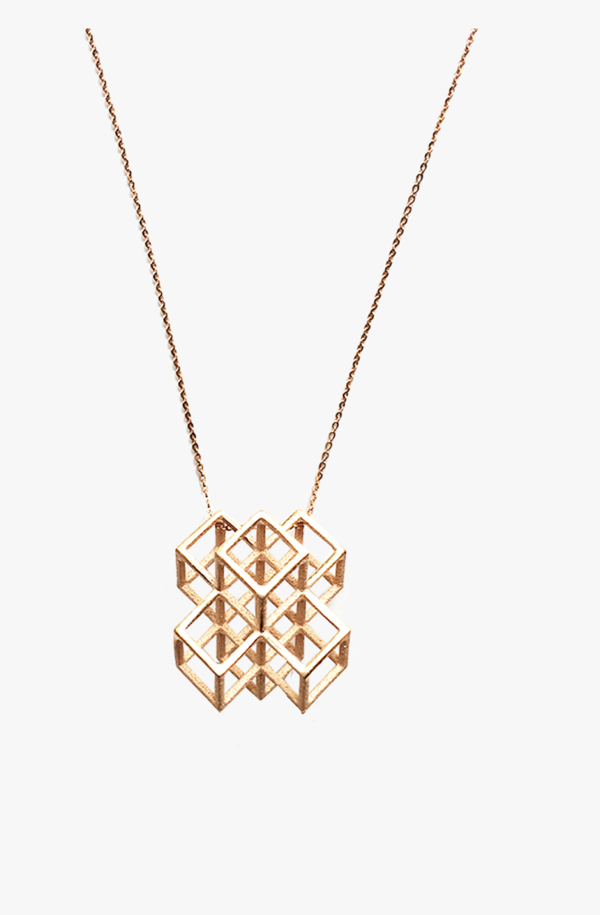 ©lpj Grid Cluster Necklace Rose Gold, HD Png Download, Free Download