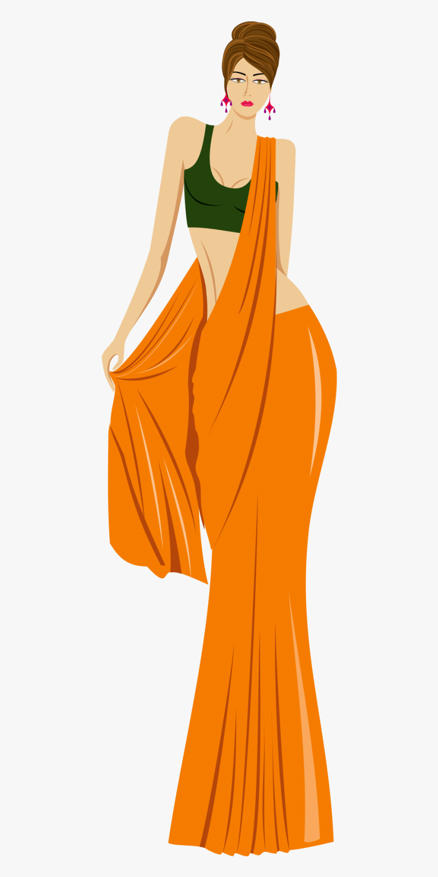 Woman In Saree Png Image Free Download Searchpng - Woman In Saree Png Clipart, Transparent Png, Free Download