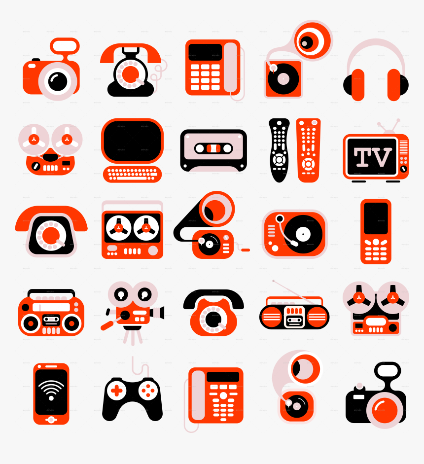 Electronic Devises Vector Icon Set - Vector Icon, HD Png Download, Free Download