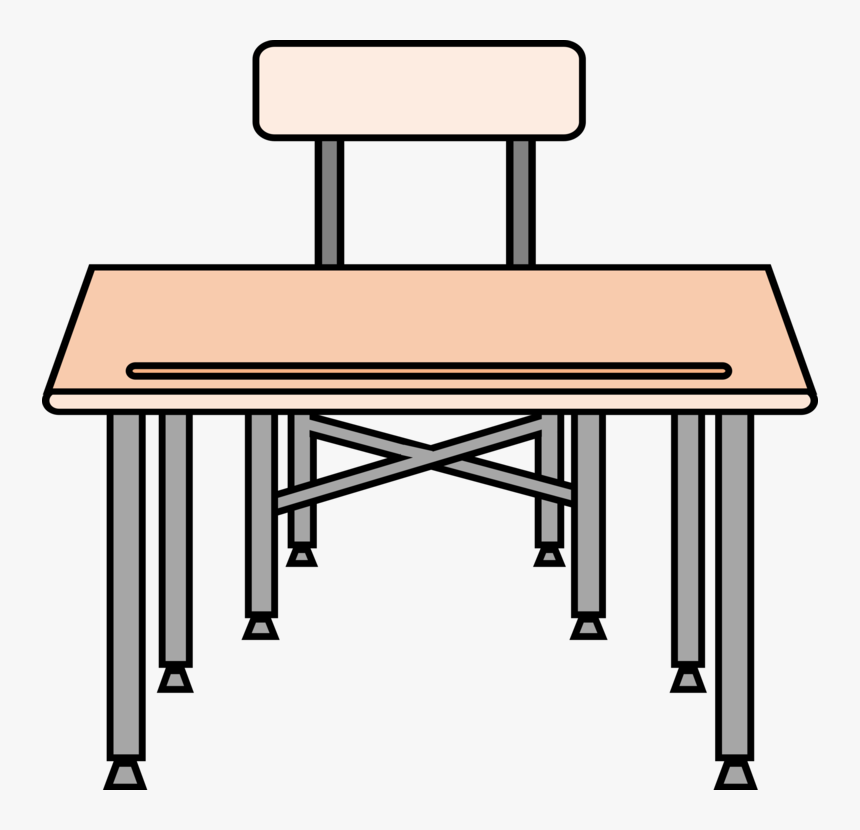 Student Desk Clipart - Desk Clipart, HD Png Download, Free Download