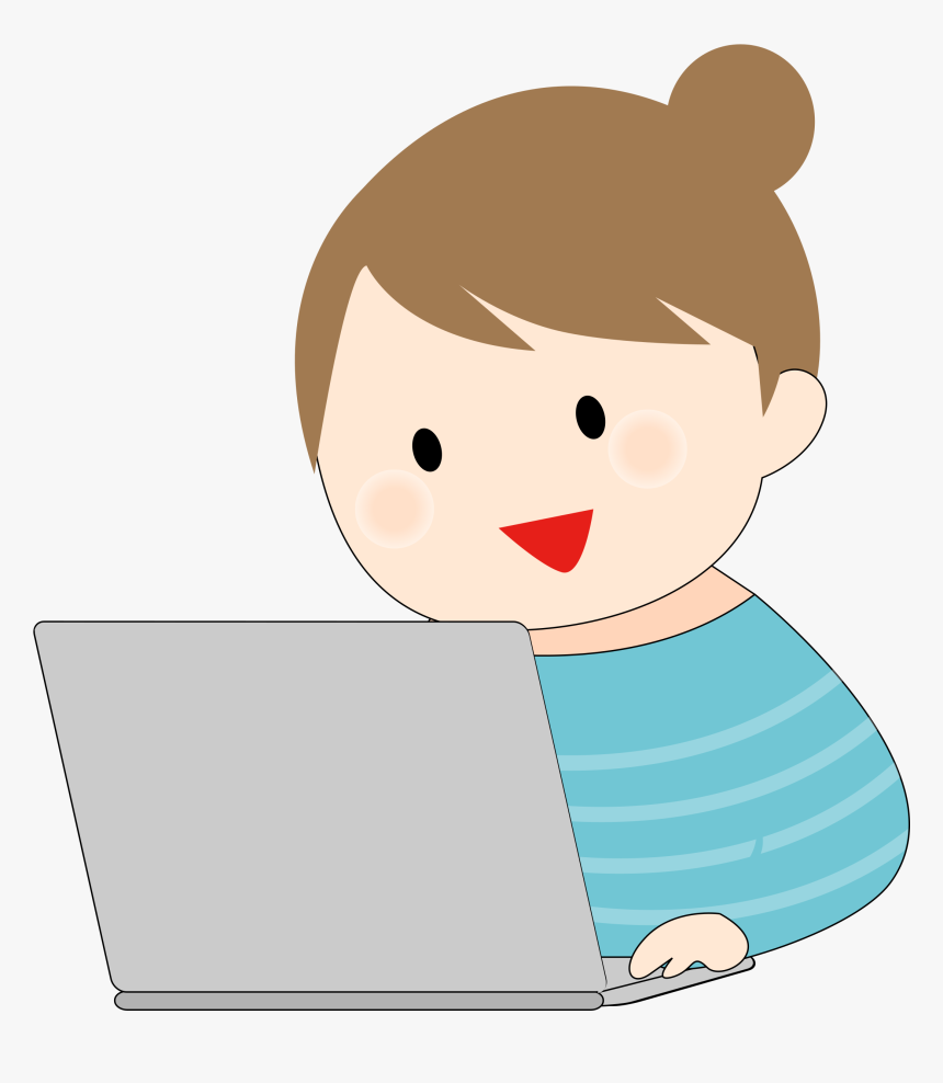 Transparent Woman Clipart Png - Woman Working On Laptop Clipart, Png Download, Free Download