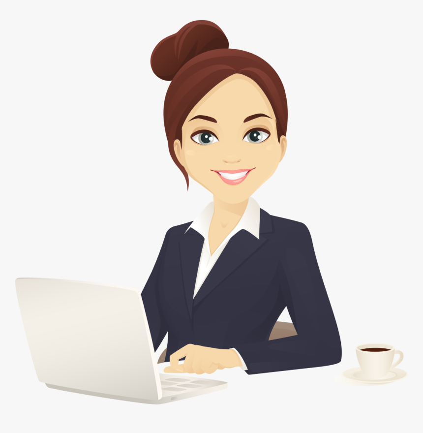 Office Girl Cartoon Png, Transparent Png, Free Download