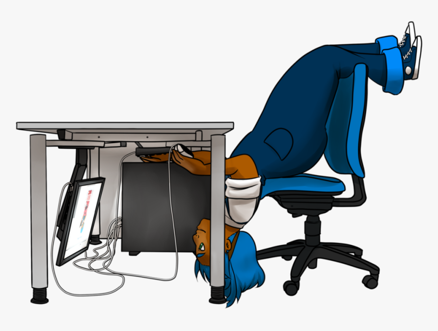 Betty Z Office Gymnastics By Broeckchen - Office Chair, HD Png Download, Free Download