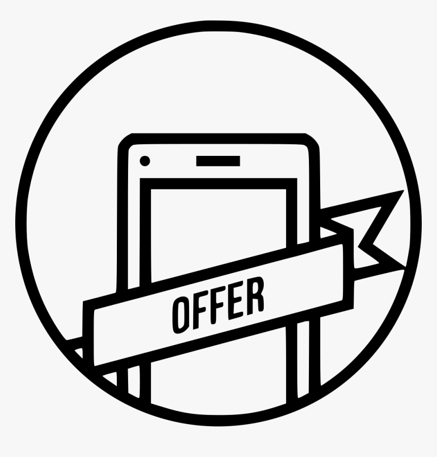 Offer Ribbon Mobile Online Tag Sticker - Mobile Money Icon Png, Transparent Png, Free Download