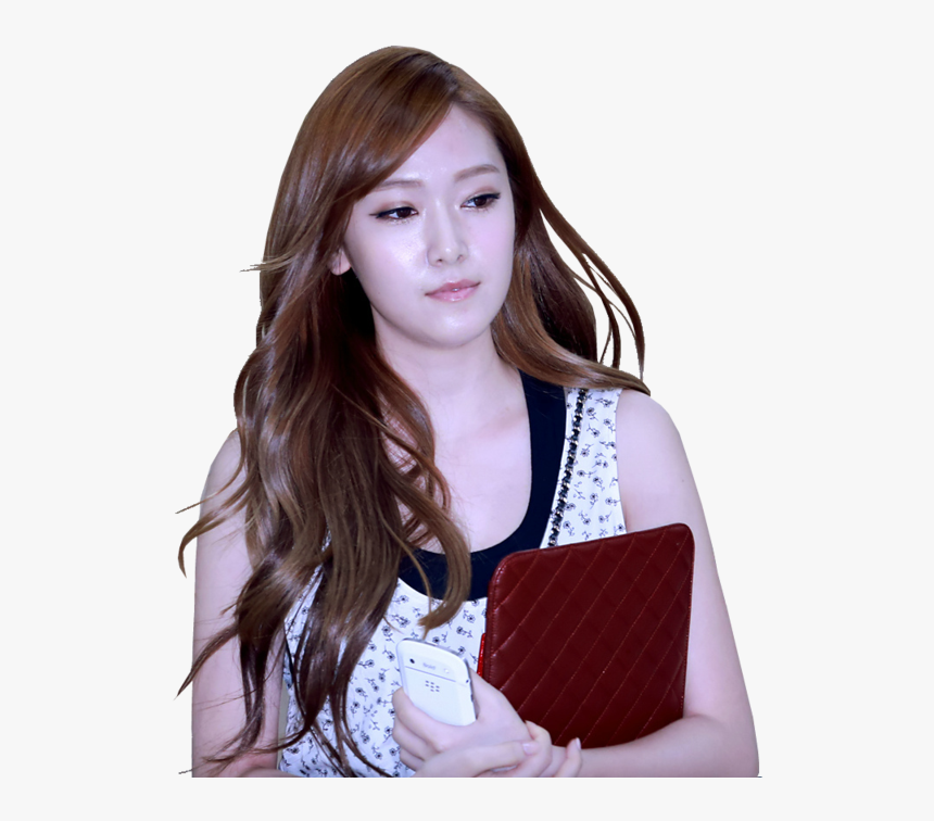 Jessica Clutching Her Laptop Case And Phone Ready To - Girl, HD Png Download, Free Download