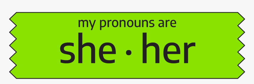 She-her Pronoun Ribbon - Circle, HD Png Download, Free Download