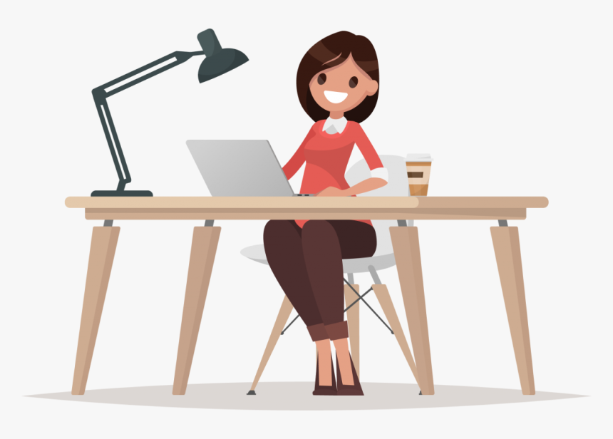 Woman At Work - Working Woman Clipart, HD Png Download, Free Download