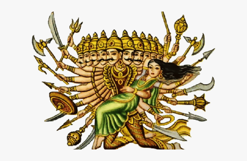 Ravana Png Transparent Images - Ravana Rama And Sita, Png Download, Free Download