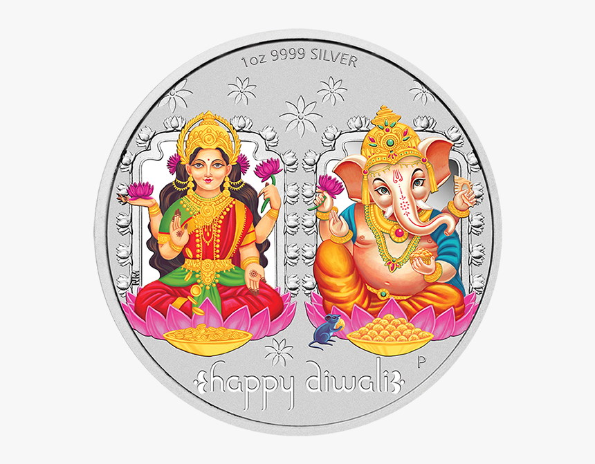 2019 Diwali 1oz Silver Medallion Product Photo Internal - Diwali 2019 Silver Coin, HD Png Download, Free Download