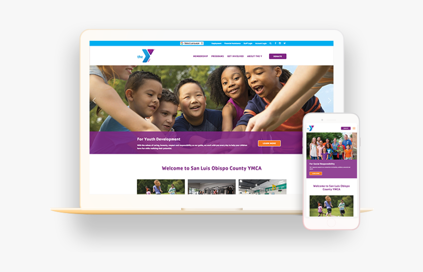 Responsive Websites Nonprofit - Website, HD Png Download, Free Download