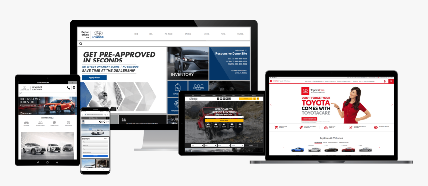 Responsive Websites Displayed On Variety Of Device - Website, HD Png Download, Free Download