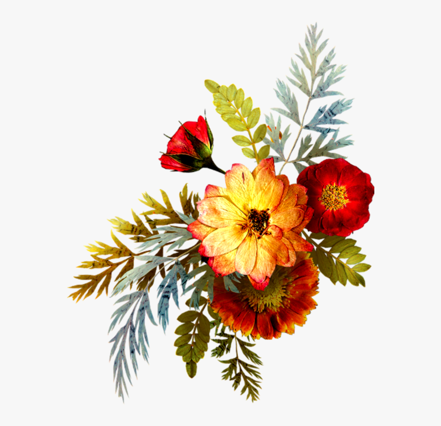 Png Bunch Flowers - Flower Bouquet Vintage Drawing, Transparent Png ...