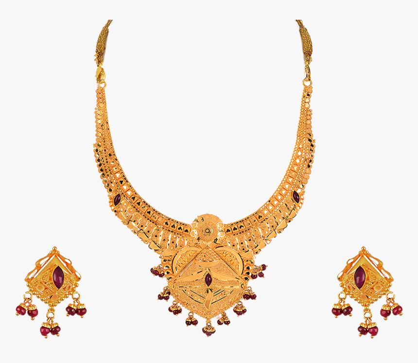 Necklace Earring Orra Jewellery Gold - Necklace, HD Png Download, Free Download